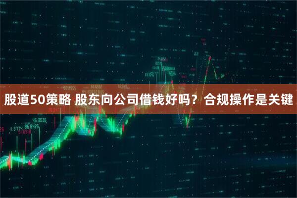 股道50策略 股东向公司借钱好吗？合规操作是关键